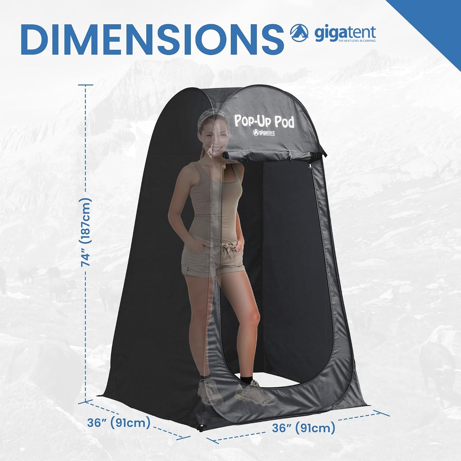 GigaTent Pop Up Pod Changing Room Privacy Tent – Instant Portable Outdoor Shower Tent, Camp Toilet
