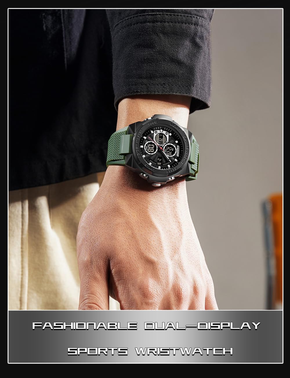 FANMIS Men's Digital Sport Watch Military LED Alarm Waterproof Quartz Watch | Tactical Outdoor Sport Watch Multi Function Led Display Alarm Stopwatch Date Quartz Rugged Style Daily Water Resistance