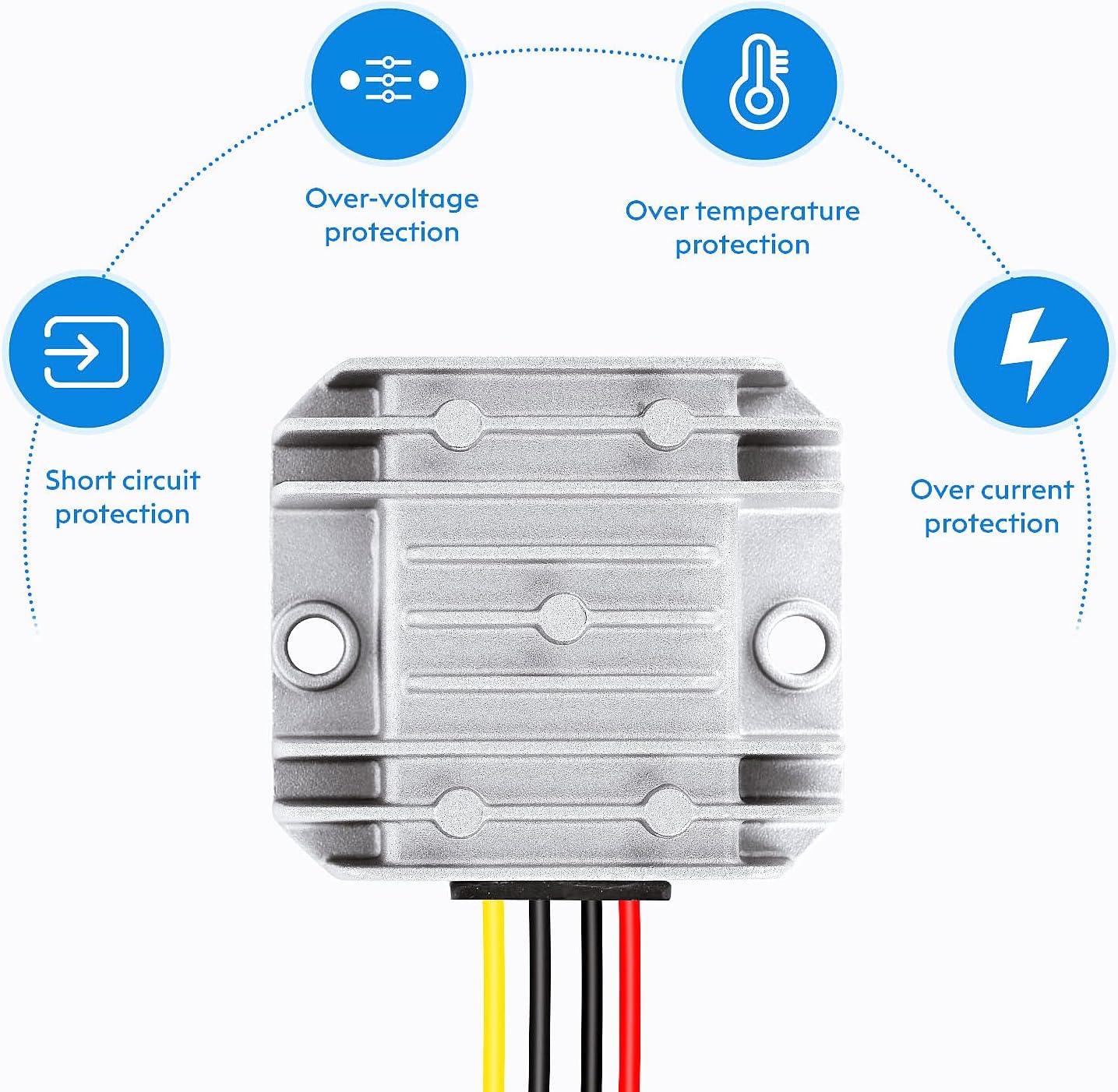DC 12V 24V to 6V 10A 60W Car Power Step Down Converter Voltage Regulator Reducer Waterproof Buck Module
