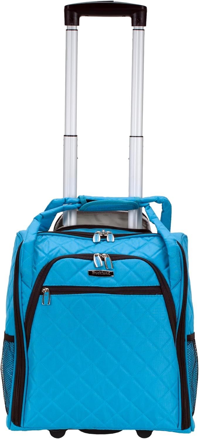 Rockland Melrose Upright Wheeled Underseater Carry-On Luggage, Red