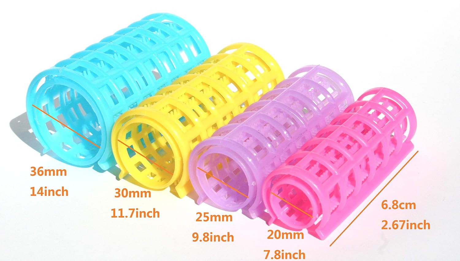 Self Grip Holding Rollers Hairdressing Curlers Hair Design Sticky Cling Style For DIY Or Salon By Kamay's (30mm/1.2" Medium Size 12PCS)