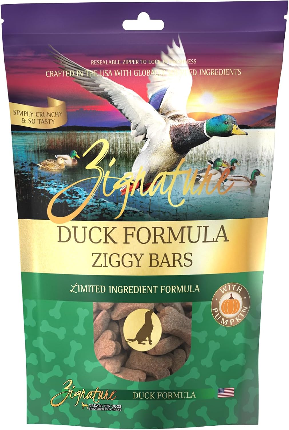 Zignature Duck Limited Ingredient Formula Biscuit Dog Treat 12oz