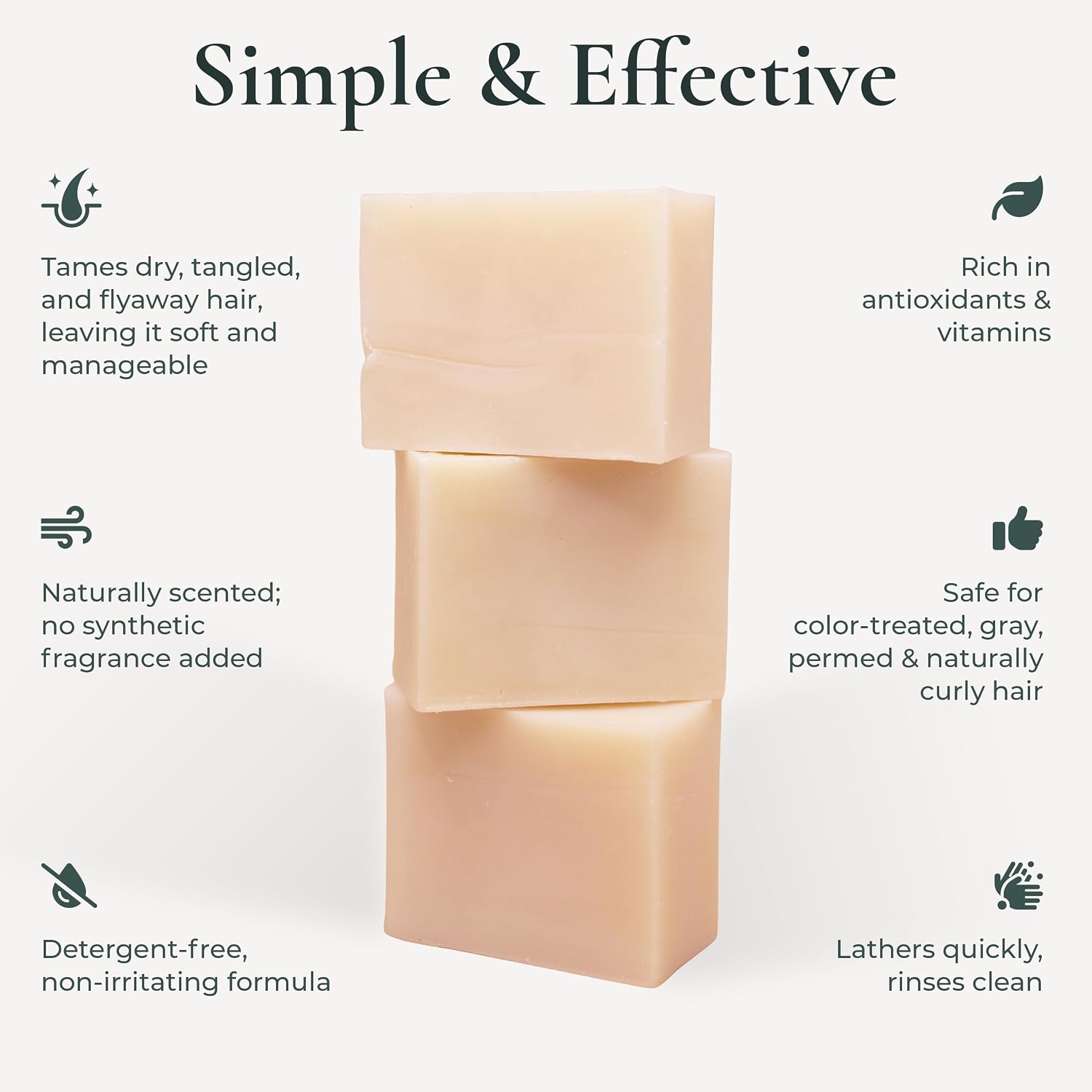 J.R.LIGGETT'S Moisturizing Formula Shampoo Bar Restores Softness 3.5 oz | All-Natural Solid Shampoo Bar Hair Cleanser with Coconut Oil and Aloe Vera, Fragrance-Free, Sulfate-Free