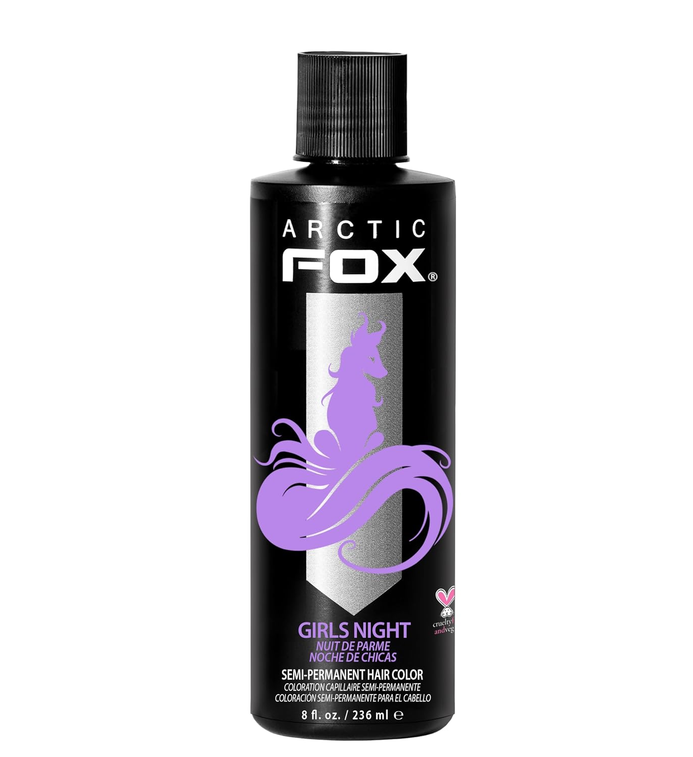 ARCTIC FOX Virgin Pink Semi-Permanent Hair Color - Vegan - 4 fl oz | Vivid and Vibrant, Cruelty Free, Ammonia Free, Peroxide Free, , Cream Formula