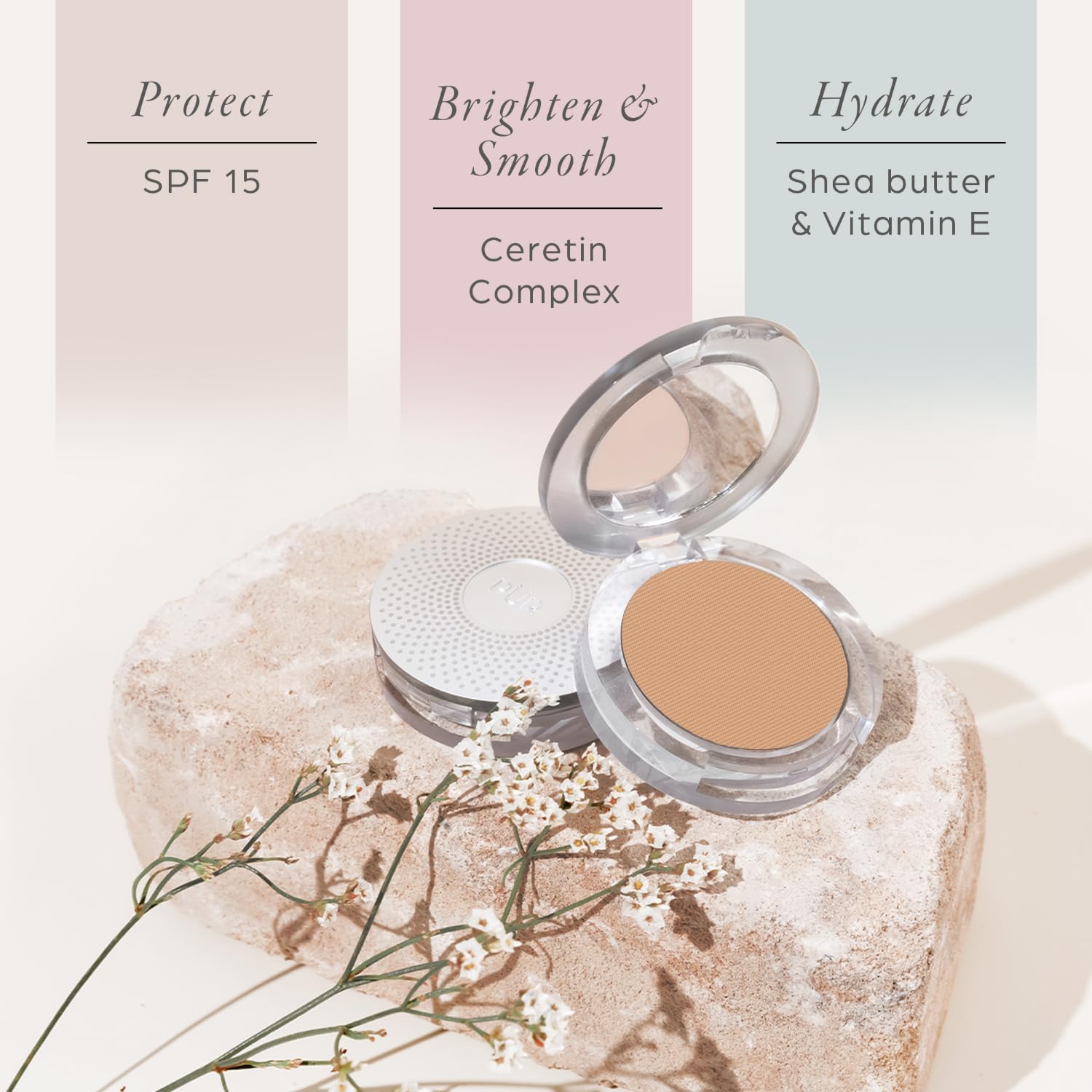 PÜR 4-in-1 Pressed Mineral Makeup Powder Foundation with SPF 15 | Buildable Foundation Coverage - Smooth, Even-Looking Complexion Makeup Delivers Custom Coverage and Comfortable Everyday Wear