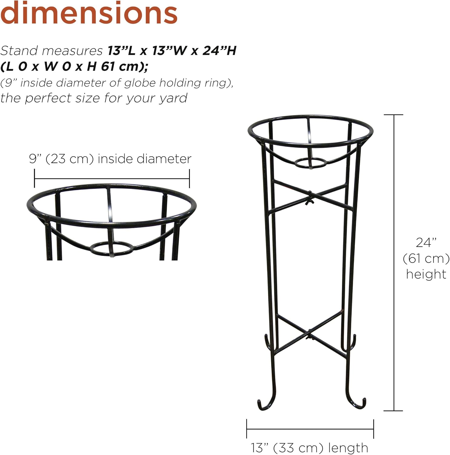Alpine Corporation 12" Tall Indoor/Outdoor Roman Column Gazing Globe Display Stand