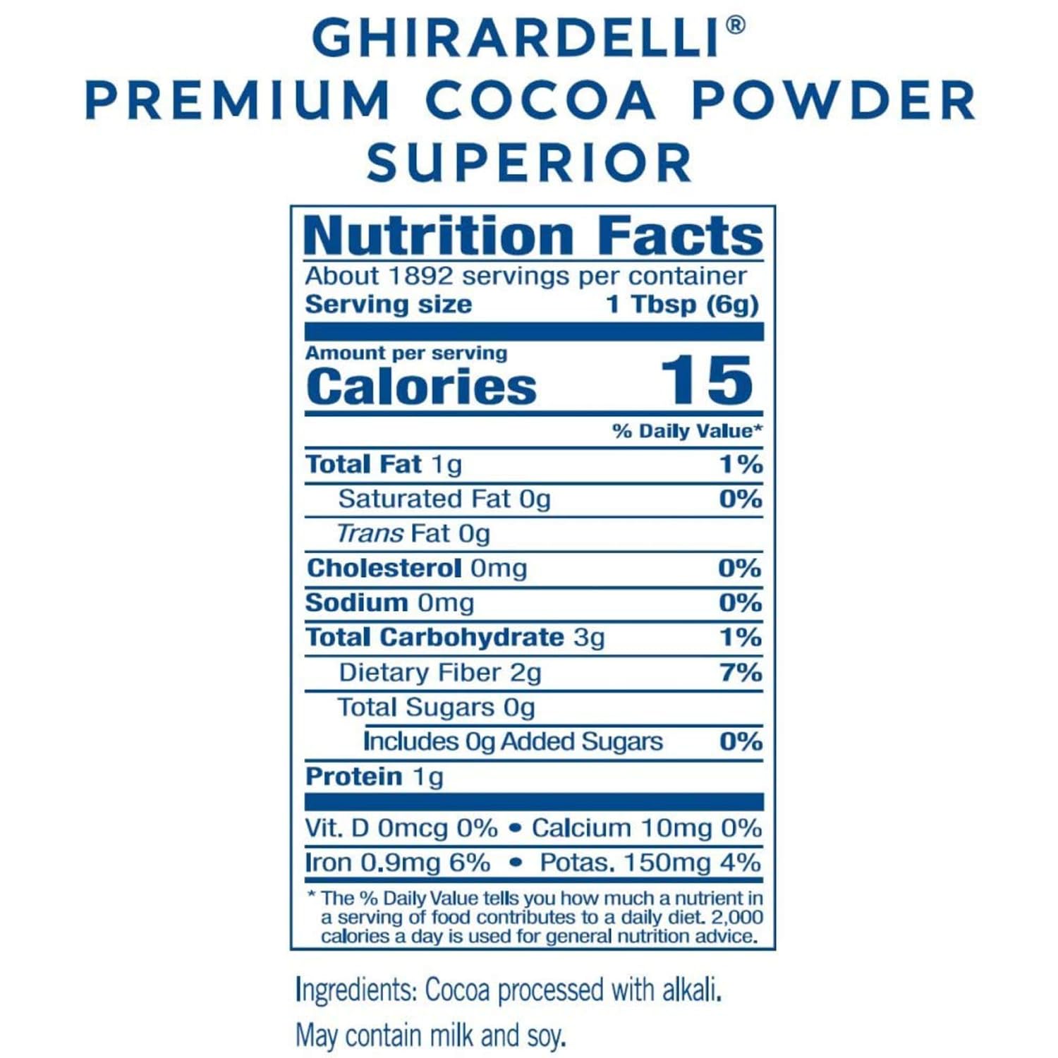 Ghirardelli Chocolate Superior Cocoa Powder, 25-Pound Box