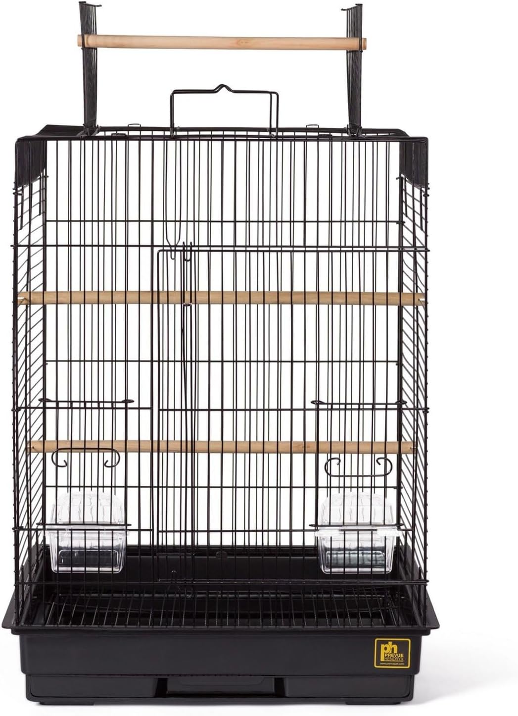 Prevue Pet Products Top Opening Bird Cage - Black | Stand Alone Indoor Birdcage for Parakeets, Cockatiels, Conures, Lovebirds, and Similar Sized Birds