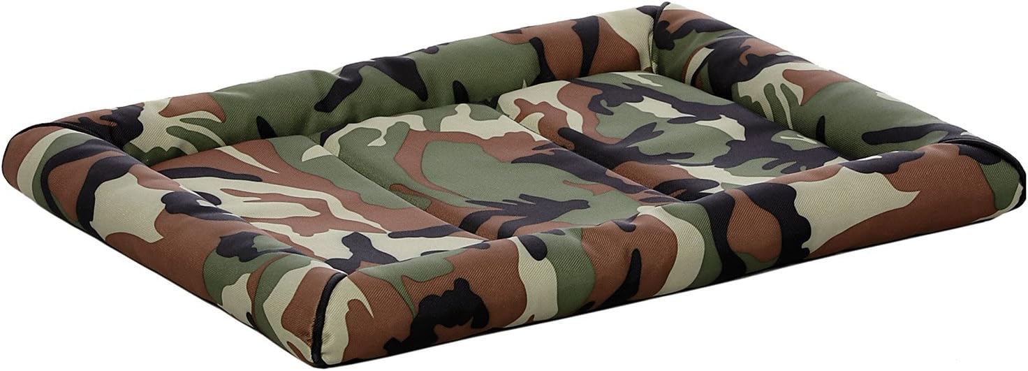MidWest Homes for Pets Intermediate QuietTime MAXX Ultra-Rugged Dog Bed, Water & Odor Resistant, Bolstered Edge, Non-Slip Bottom, Fits 36-inch Crates, Black