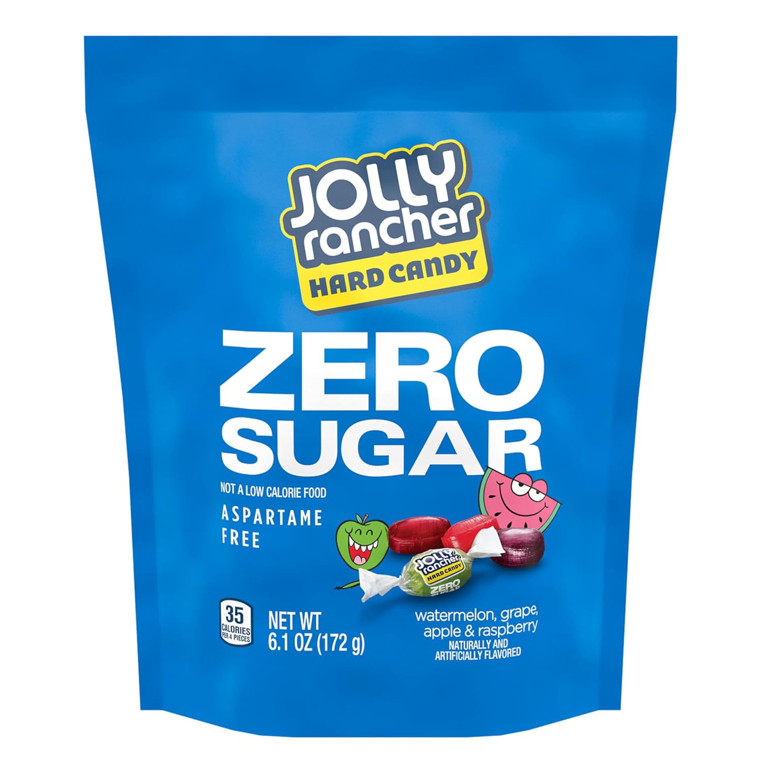 JOLLY RANCHER Zero Sugar Assorted Fruit Hard Candy Bulk Bag, 6.1 oz