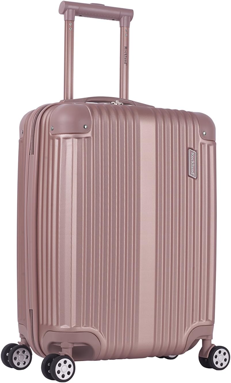 Rockland Berlin Hardside 3 Piece Expandable Spinner Wheel Luggage Set, (20"/24"/28"), Black