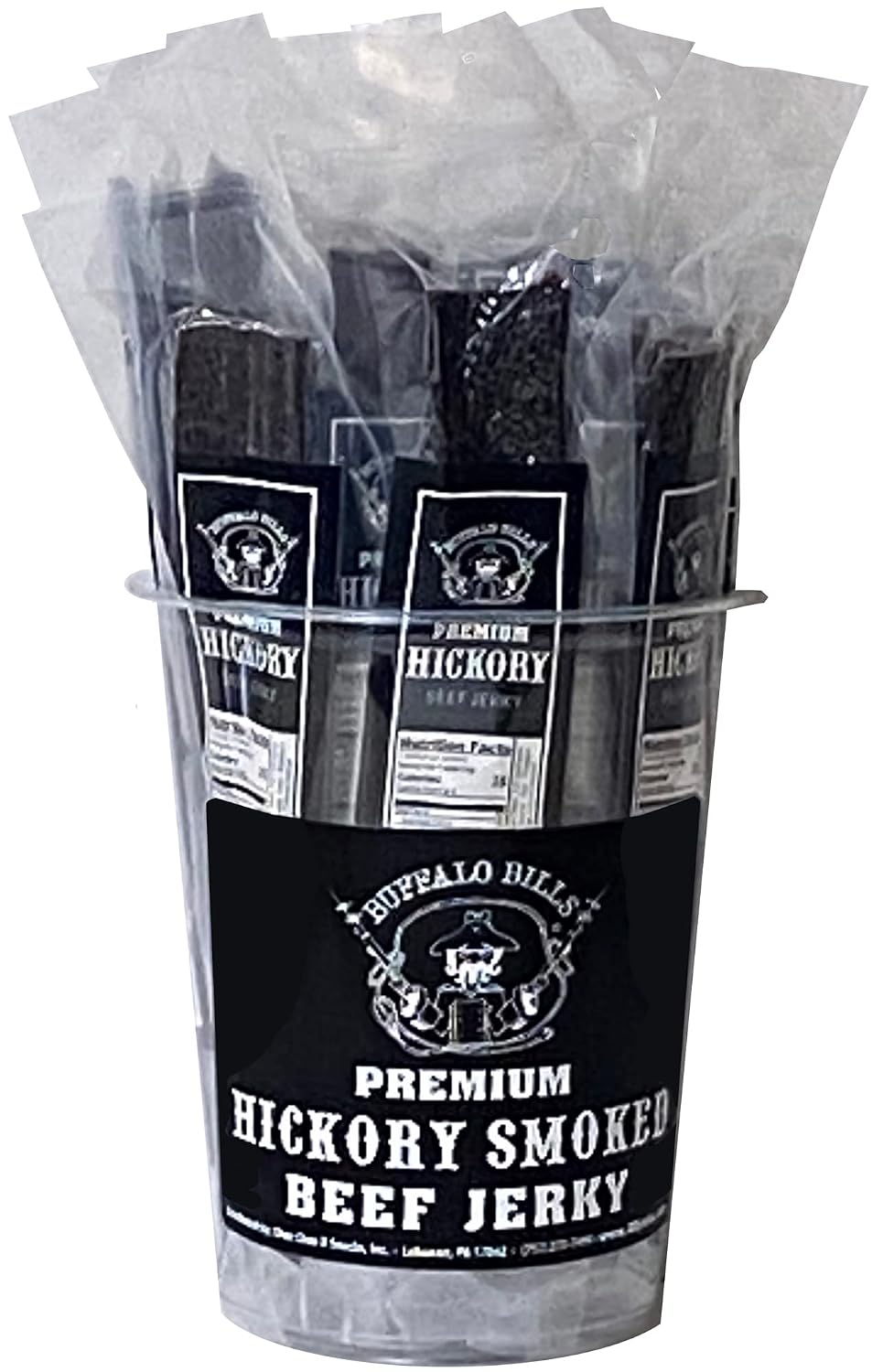 Buffalo Bills 16 Oz Hickory Smoked Premium Beef Jerky Pieces in Random Size | Selling Beef Jerky Nationwide Since 1990, Made In The USA, 100% US Beef, Marinated In Soy Sauce, Garlic, And Black Pepper