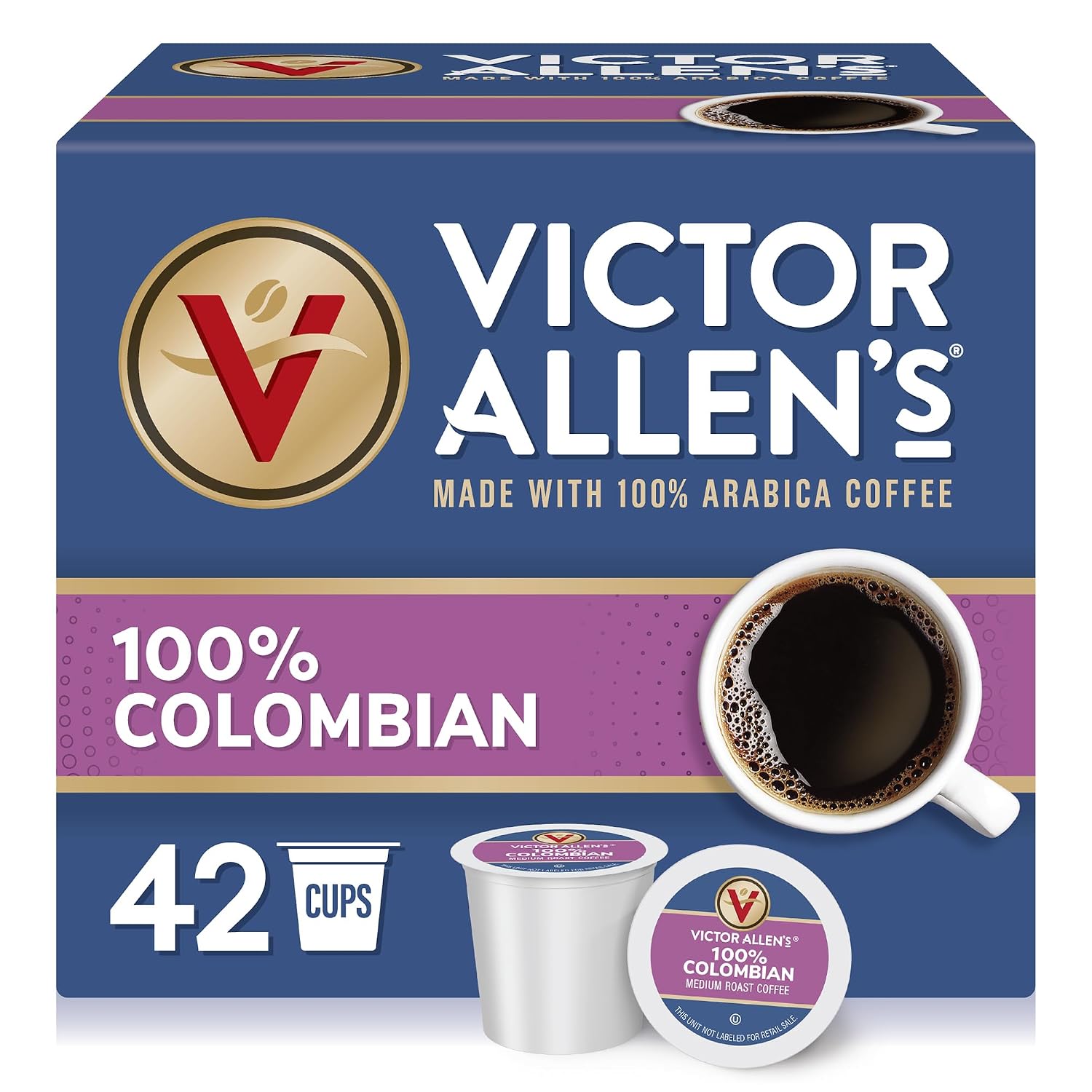 Victor Allen's Coffee Donut Shop Blend, Medium Roast, 80 Count, Single Serve Coffee Pods for Keurig K-Cup Brewers | 100% Arabica beans, Compatible with all K-Cup brewers, Kosher-OU (Pareve), 90-150mg caffeine per serving