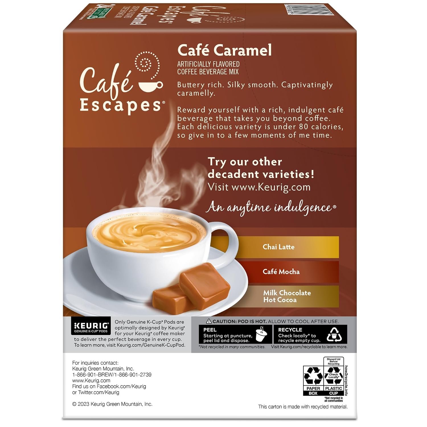 Cafe Escapes Milk Chocolate Hot Cocoa Keurig Single-Serve K-Cup Pods, 96 Count