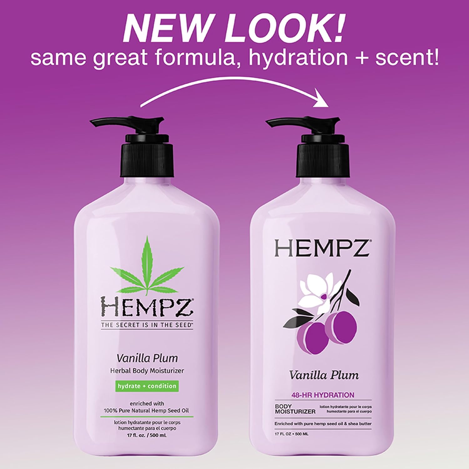 HEMPZ Body Lotion - Sweet Pineapple and Honey Melon - Daily Moisturizing Cream - 17oz