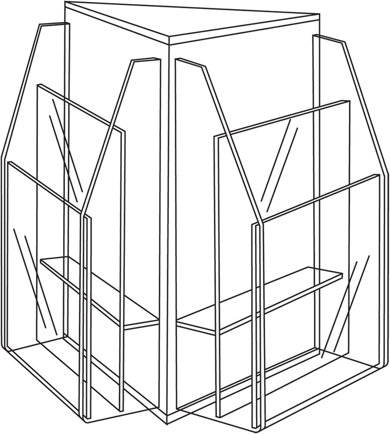 Safco Products 5698CL Reveal Table Top Literature Display, 6 Magazine, Clear