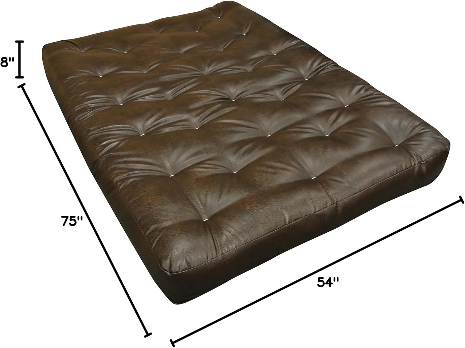 Gold Bond 8" Double Foam & Cotton Futon Mattress, Sage Microfiber, Full, Green