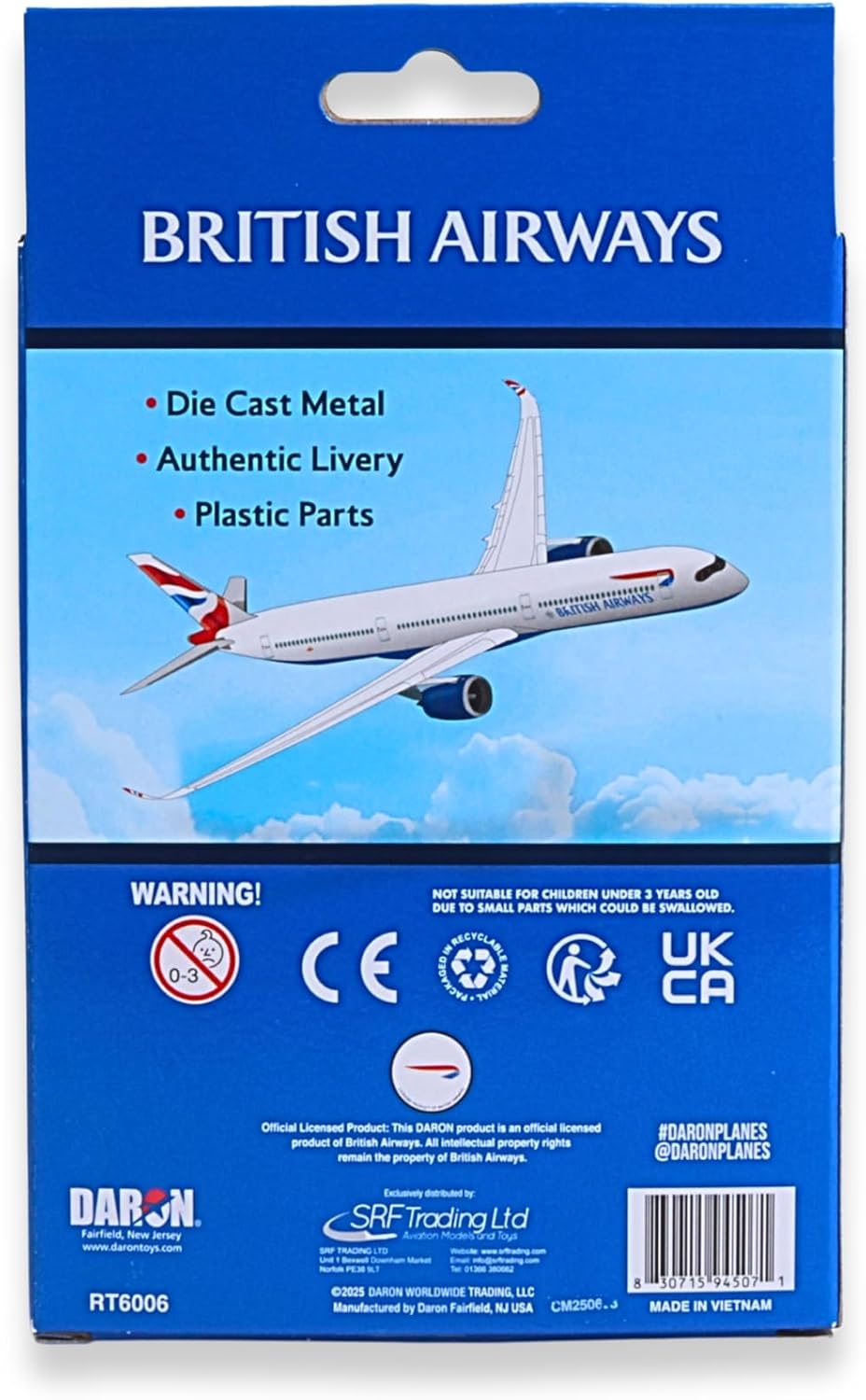 Daron British Airways Concorde Single Plane Toy , White Small