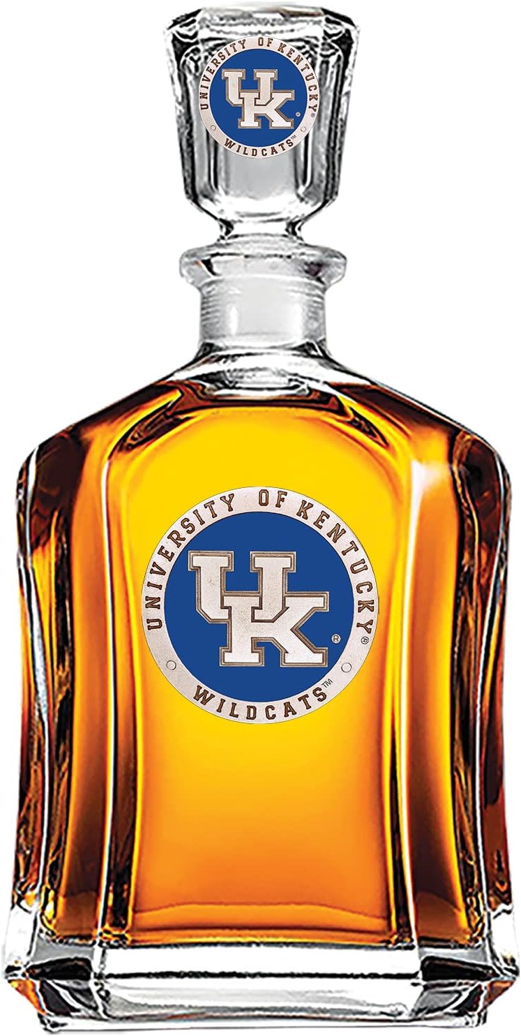 Marines Decanter – Eagle Globe & Anchor | 24 OZ Whiskey Decanter for Liquor with Airtight Stopper | Expertly Crafted Pewter Glass Clear