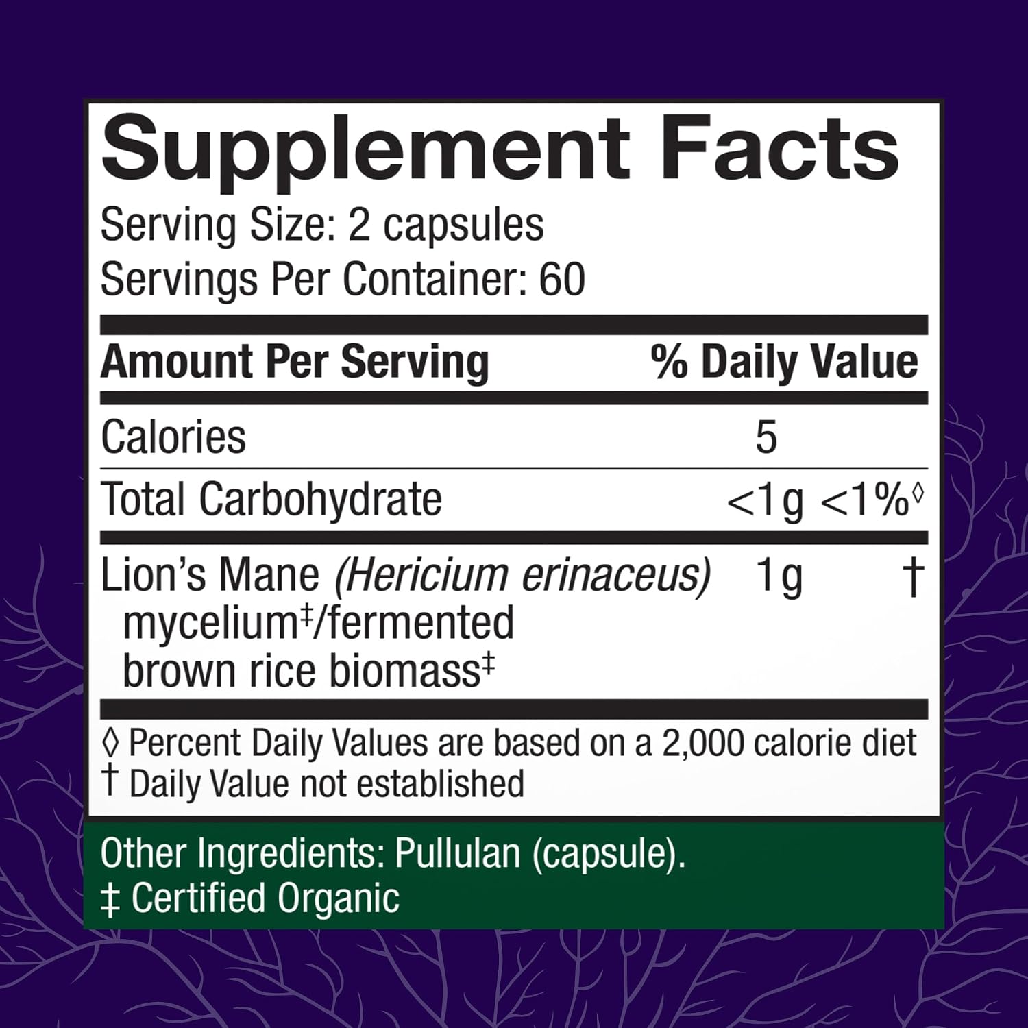 Host Defense Mushrooms Lion's Mane - Brain Health Support Supplement for Focus & Memory Function - Immune & Nervous System Support Supplement- 30 Capsules