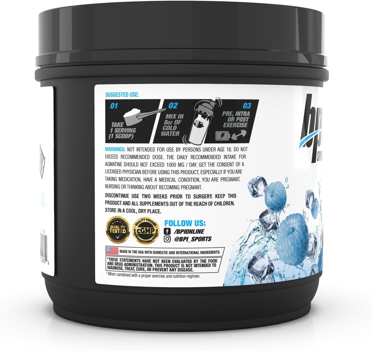 BPI Sports Best BCAA Powder – Muscle Recovery Support, Grape, 30 Servings
