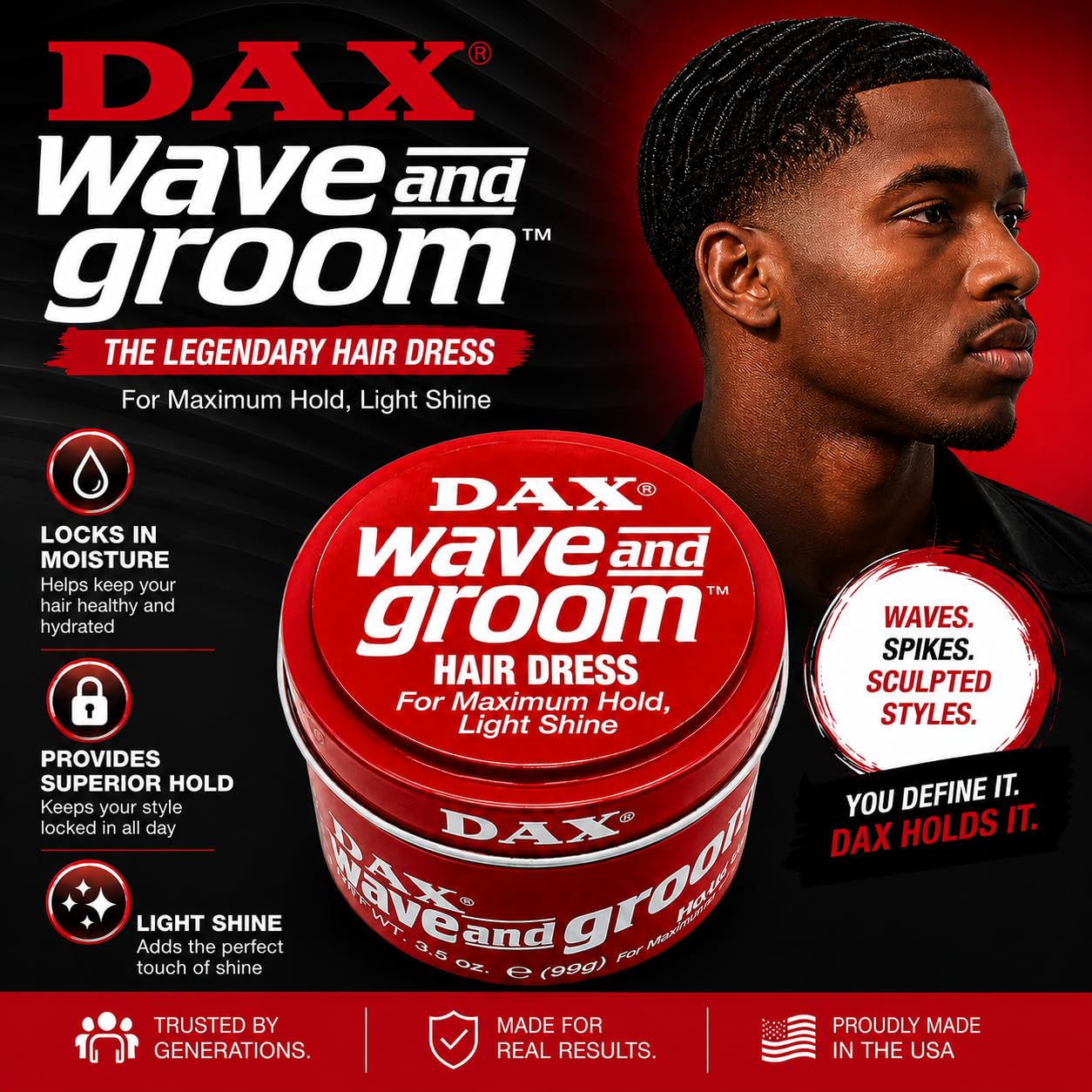 DAX Wave & Groom, 3.5 Ounce (Pack of 1)