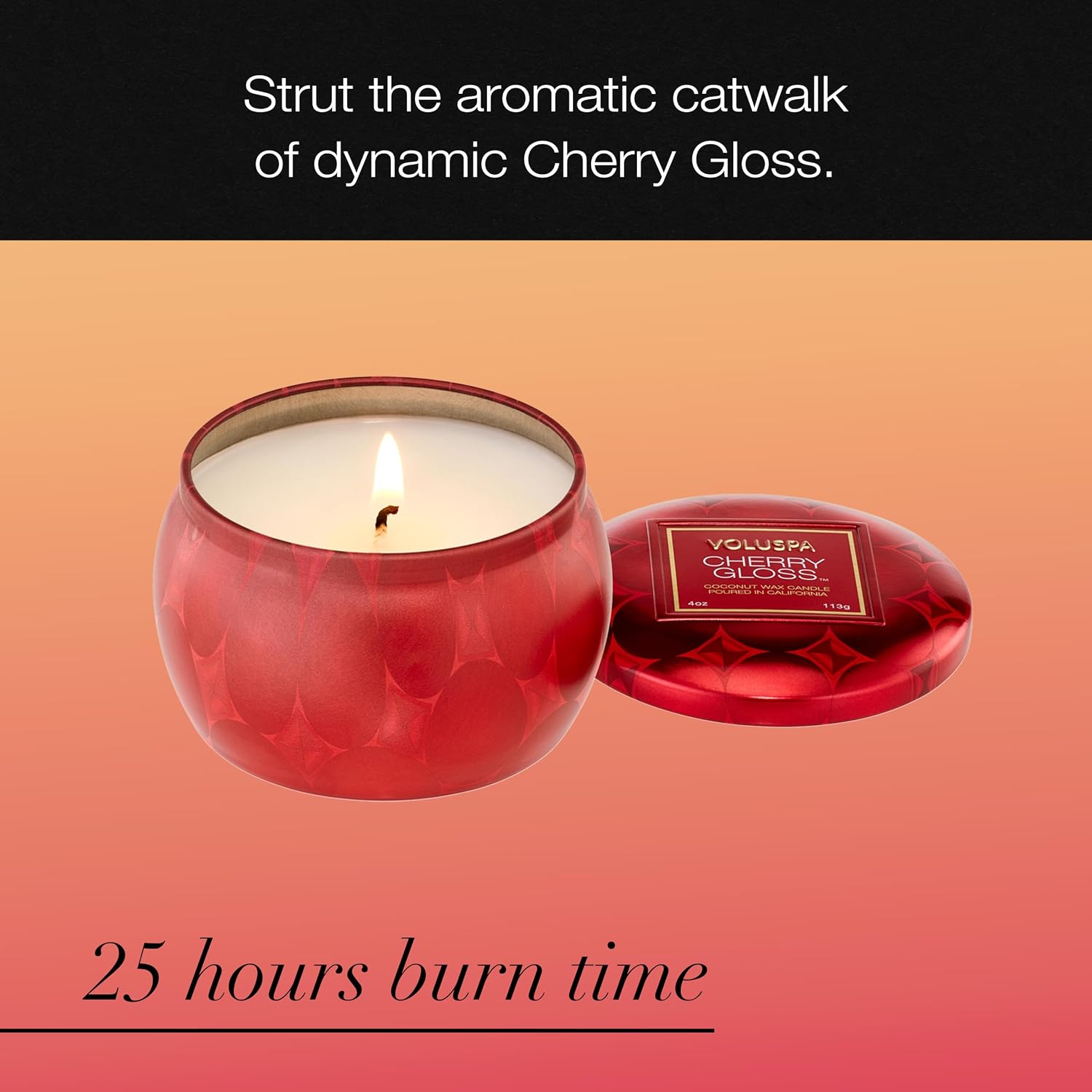 Voluspa Baltic Amber Candle | Mini Tin | 4 Oz. | 25 Hour Burn Time | Coconut Wax for a Cleaner Burn