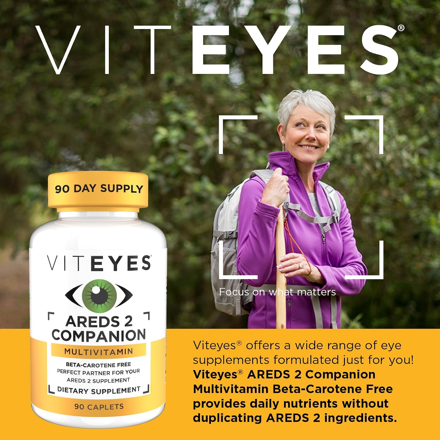 Viteyes Classic AREDS 2 Companion Multivitamin Supplement, Comprehensive Multivitamin Formula for AREDS 2 Users, 90 Capsules