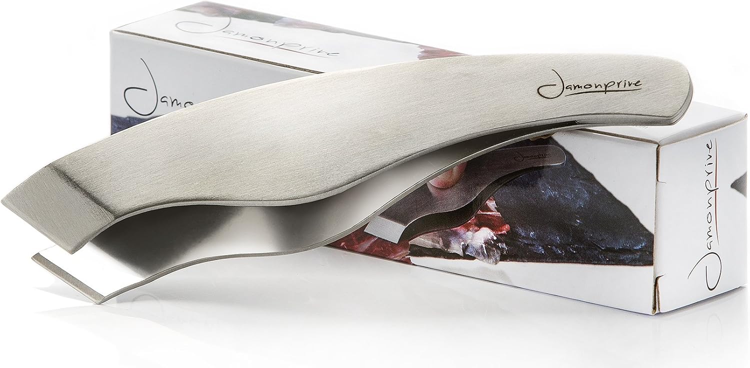 Non-Slip Ham Tongs - Anti-Skid Ham Tweezers Jamonprive - Perfect for Thin Slices of Serrano Ham, Ibérico Ham and Italian Prosciutto (Ham Tongs)