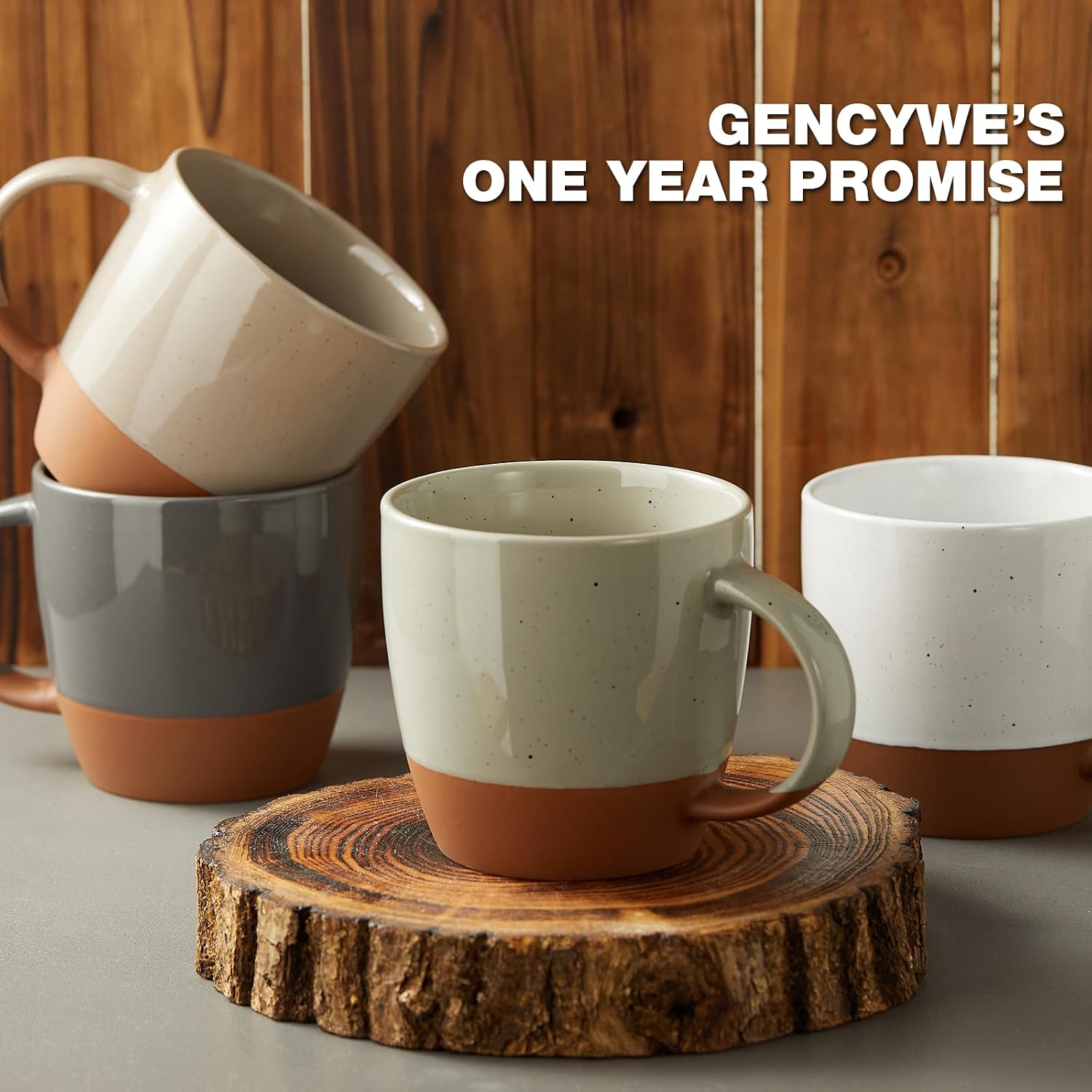 Morandi Color Ceramic Coffee Mugs Set of 6 (Large), 18 oz Coffee Cups with Handle, Latte Mug, Big Mug for Women, Men, Great for Tea Hot Chocolate