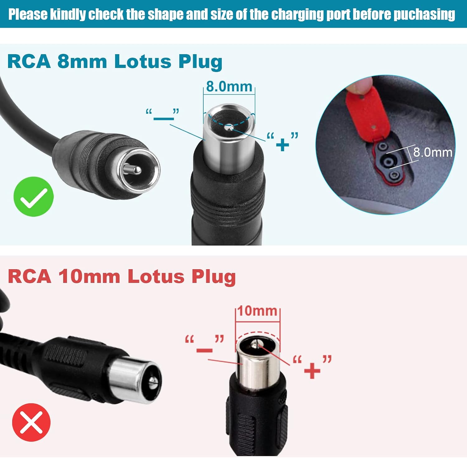 42V 2A RCA Connector for Ninebot Electric Scooter Charger