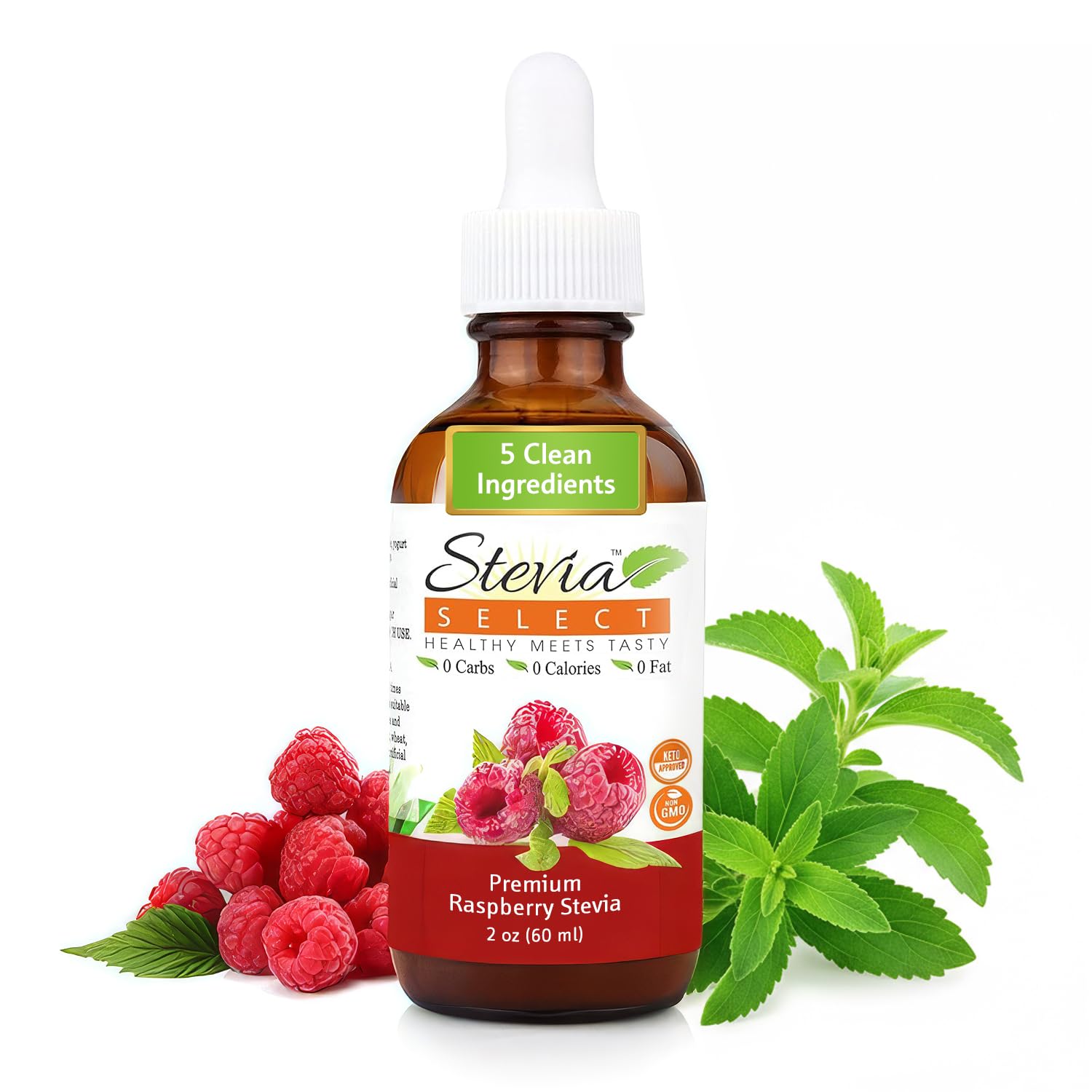 Stevia Select Hazelnut Flavored Liquid Stevia – Zero Calorie Coffee, Tea, Drink & Baking Sweetener, All-Natural, No Erythritol, Keto-Friendly Sugar Alternative, 300 Servings – 2 Oz (1 Pack)