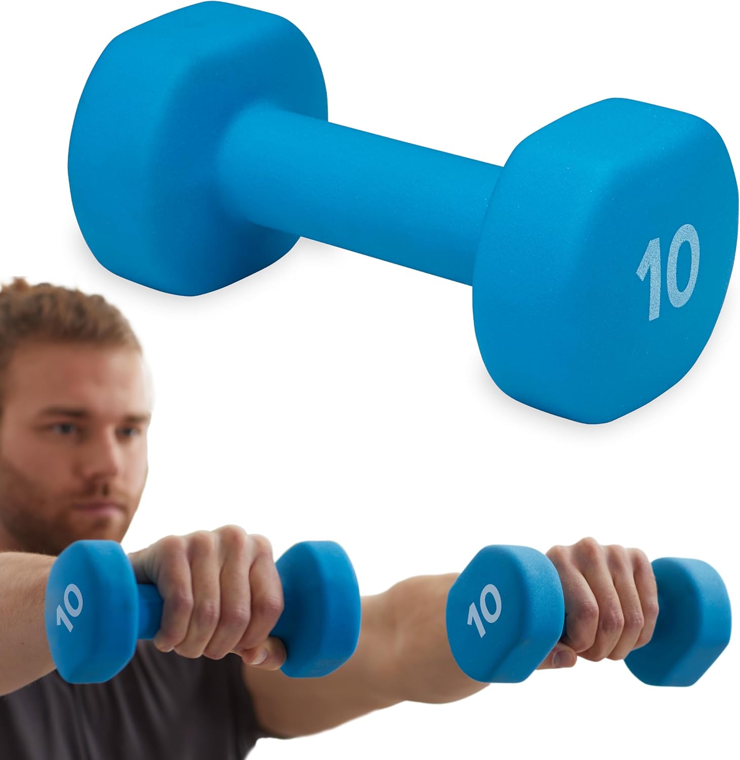 Gaiam Dumbbell Hand Weight (Sold in Singles) - Neoprene Coated Exercise & Fitness Dumbbell for Home Gym Workouts and Strength Training - Free Weights for Women and Men