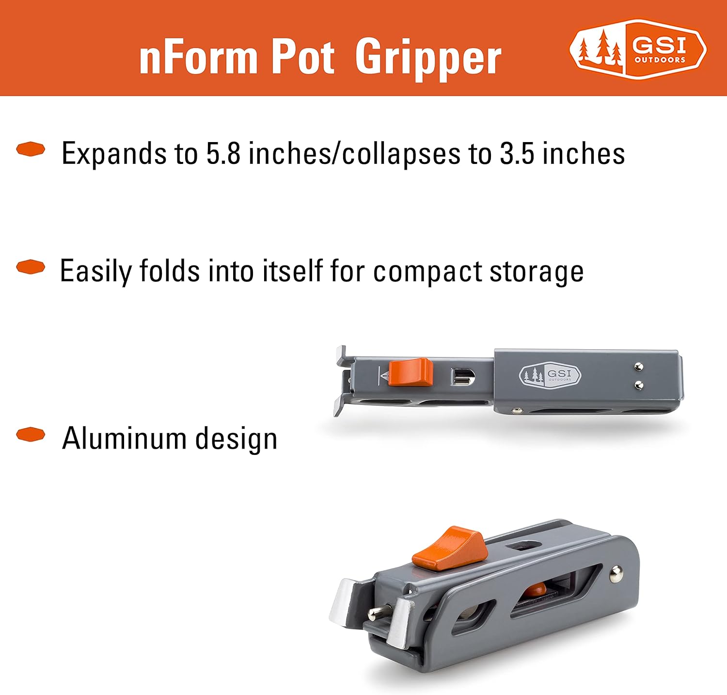 GSI Outdoors nForm Pot Gripper with Folding Design for nForm Crossover and Destination Cookwear