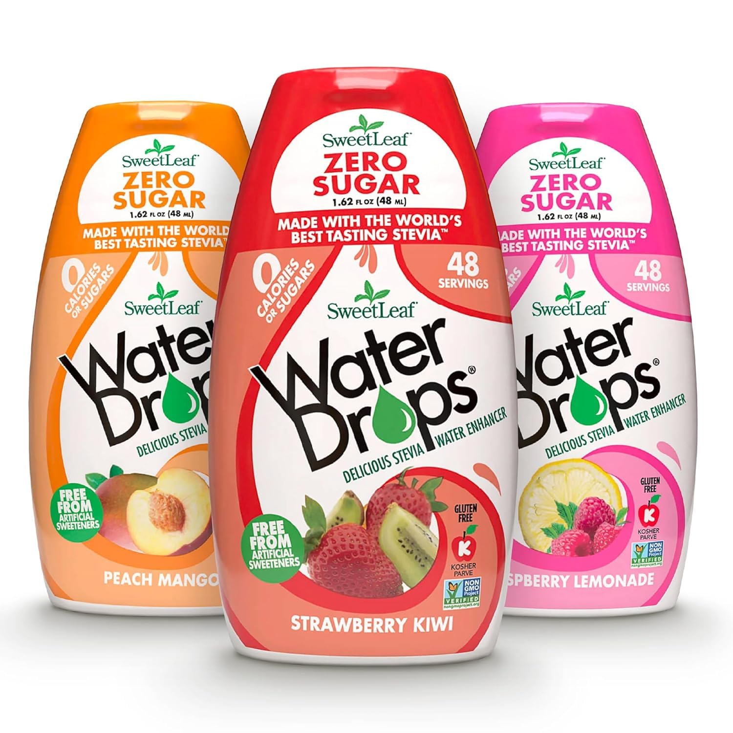 SweetLeaf Water Flavoring Drops, Variety Pack - 1.62 Fl Oz, Pack of 3 | Stevia Water Enhancer, Sugar Free, Zero Calorie Additive, Contains Monk Fruit Extract, Gluten Free, Keto Friendly