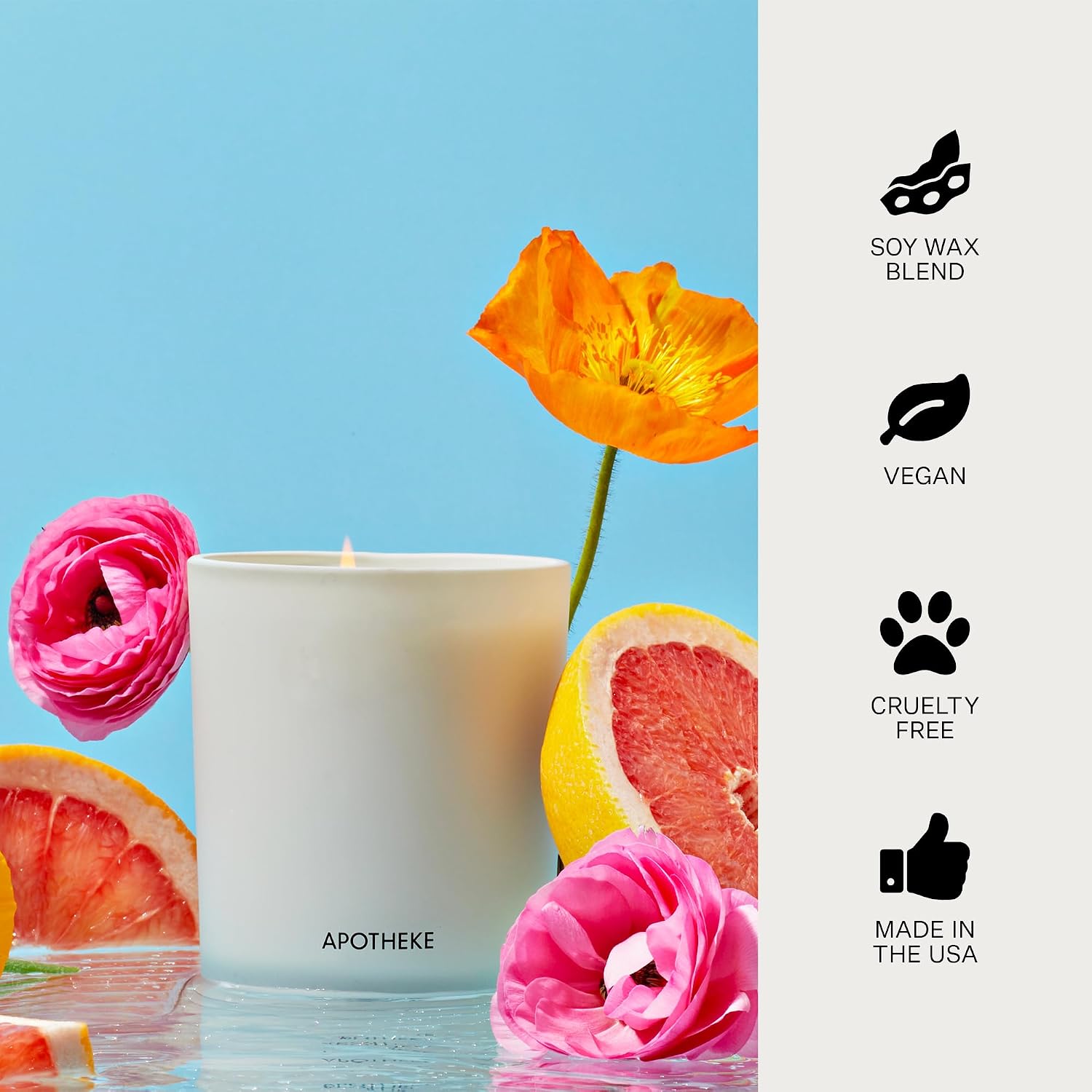 Apotheke Signature Scented Candles for Home, Canvas - 10.5 Oz | Long-Lasting Non-Toxic Soy Wax Jar Candle with Essential Oils, Large - Luxury Gift for Women & Men