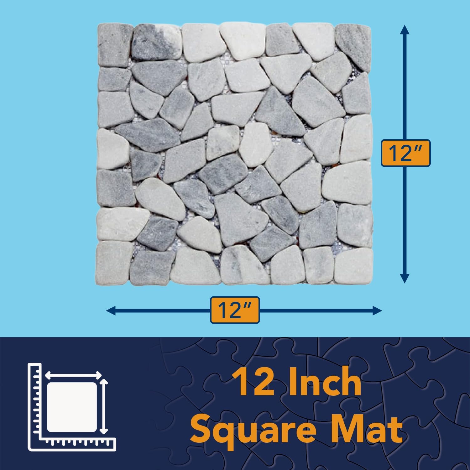 Bits and Pieces - Stepping Stones - 12" Square Marble - Set of Three (3)