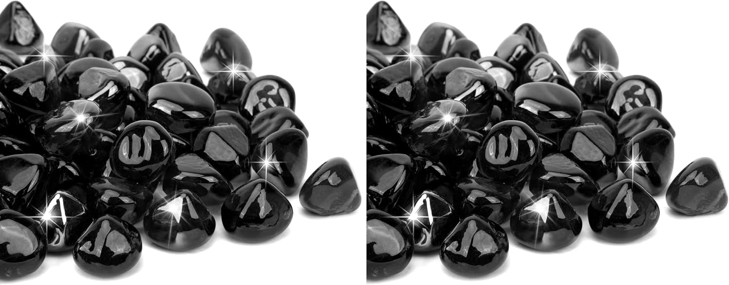 Mr. Fireglass 10 Pounds 1 Inch Diamond Fire Glass, High Luster Crystal Ice | Reflective Fire Pit Glass Rocks,10 lbs, For Propane & Natural Gas Fire Pits Table Fireplace & Lanscape