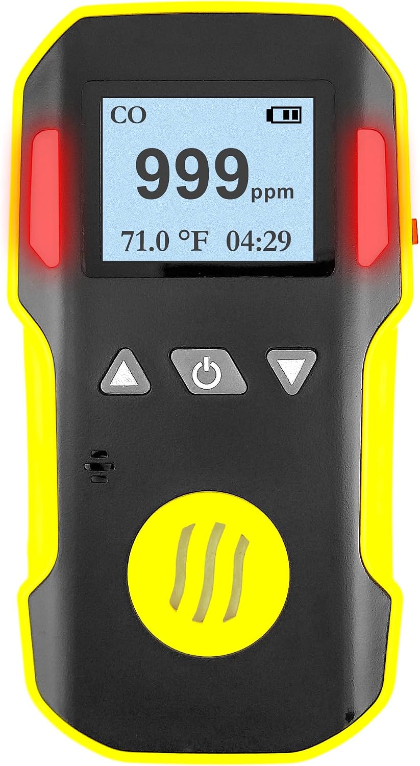 Carbon Monoxide CO Meter by Forensics | USA NIST Calibration | Dust & Explosion Proof | USB Recharge | Sound
