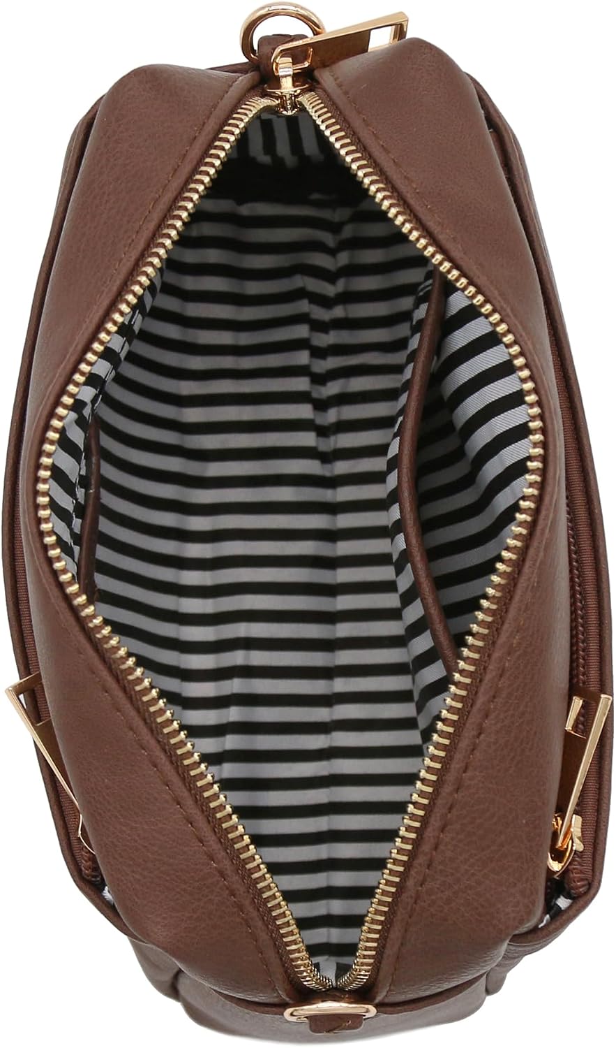 Triple Zip Small Crossbody Bag