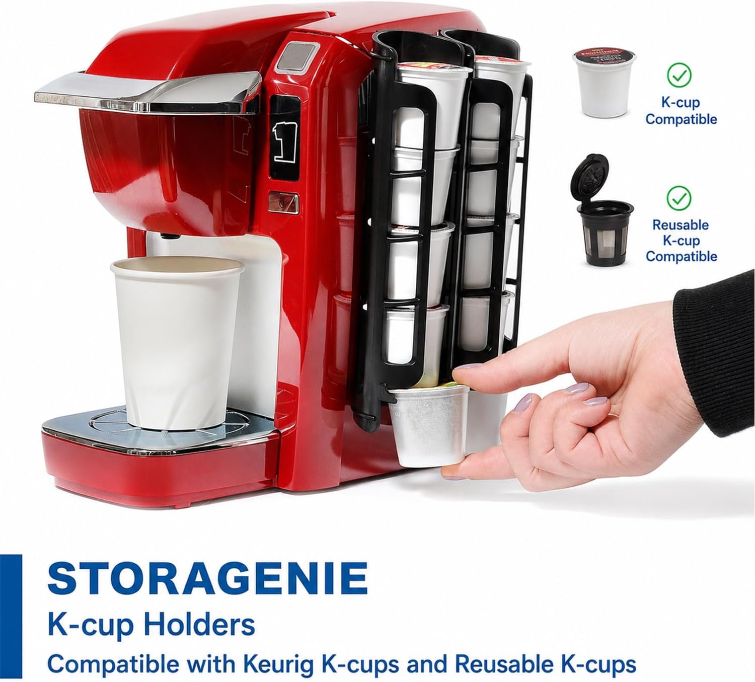 STORAGENIE Coffee Pod Holder for Keurig, Stores 10 Pods