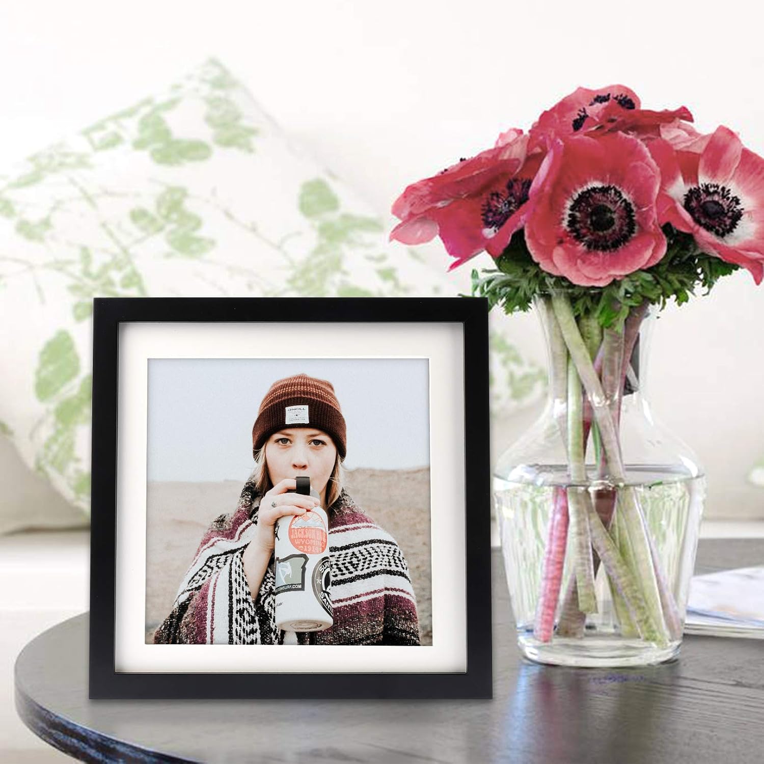 WUTL 8x8 Black Picture Frames Square
