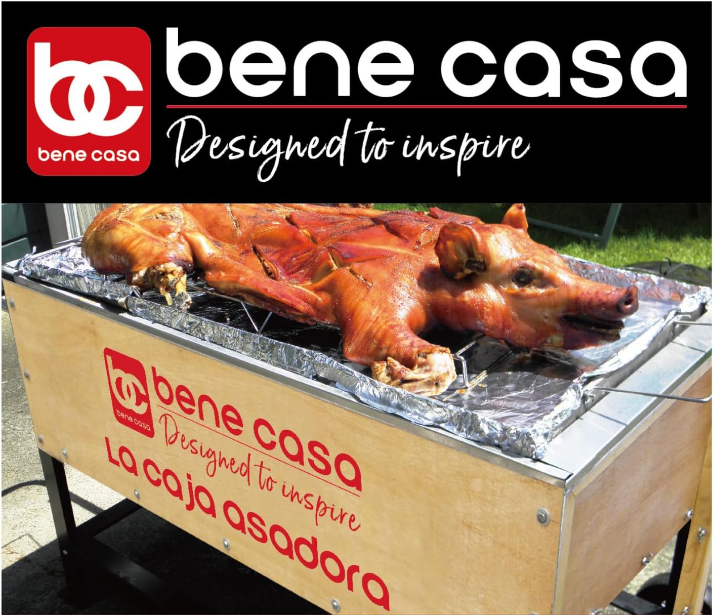Bene Casa Caja Asadora Outdoor Roasting Box.This roasting Box can Hold Up to 100 Pounds of Meat.