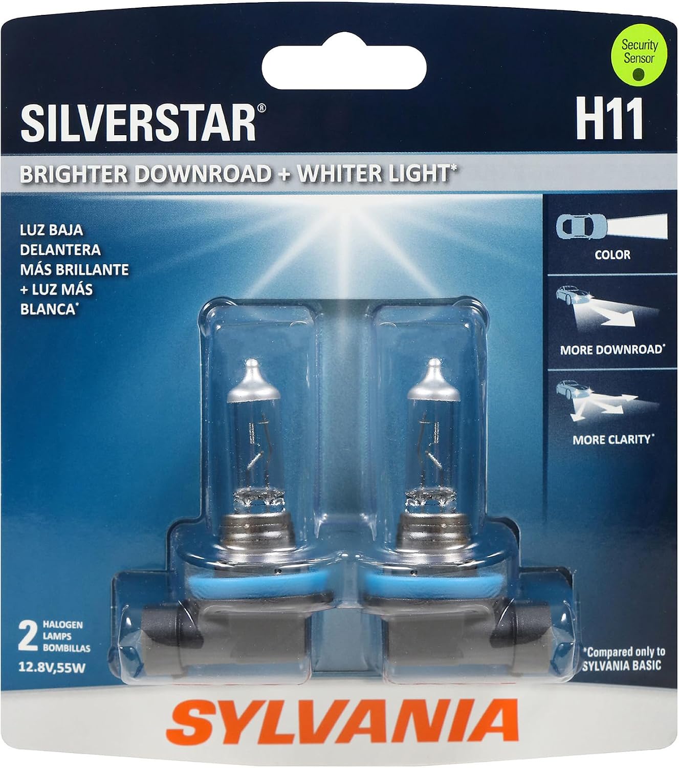 SYLVANIA - H11 SilverStar - High Performance Halogen Headlight Bulb, High Beam, Low Beam and Fog Replacement Bulb