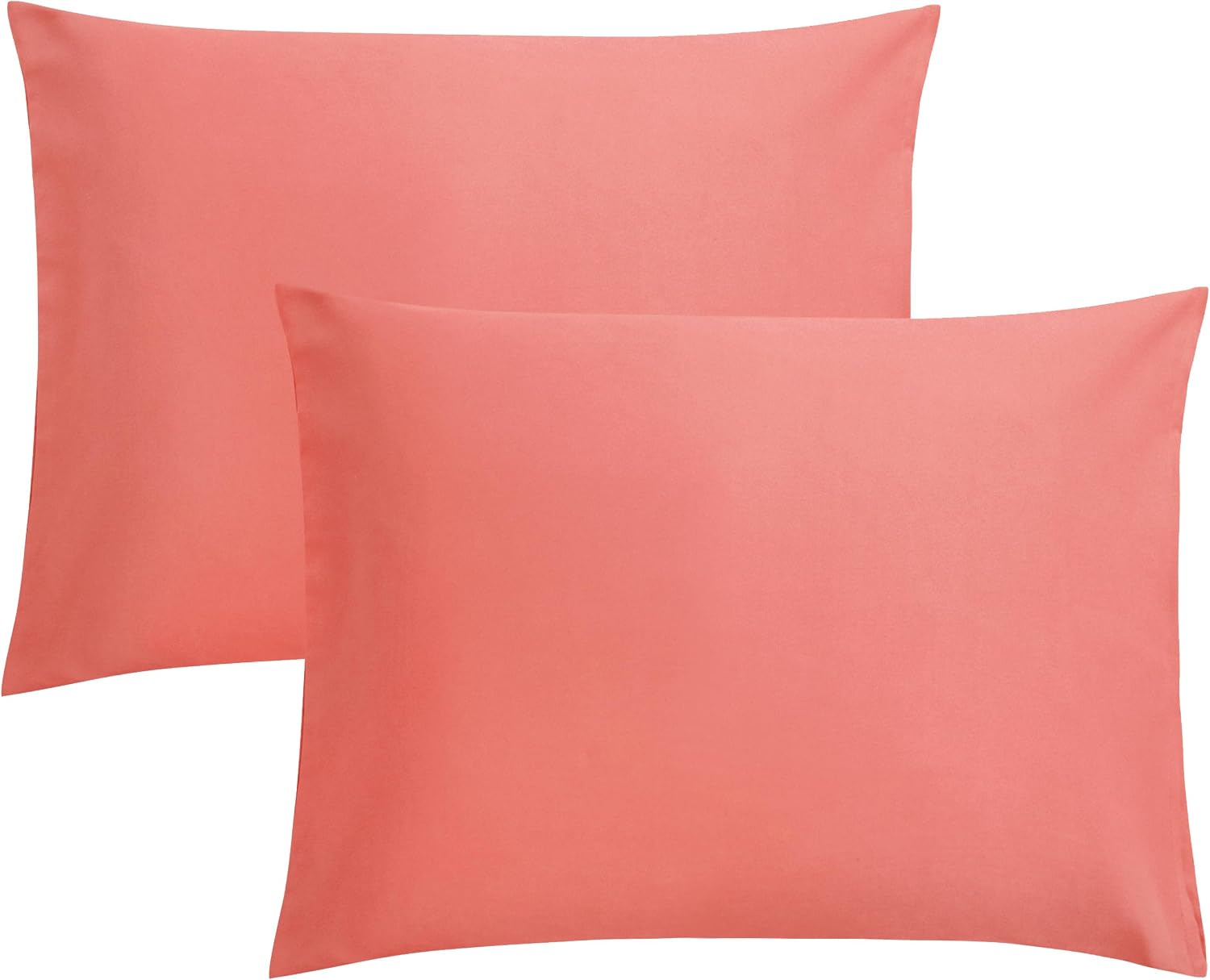FLXXIE 2-Pack Microfiber Standard Pillow Cases, Envelope Style, White