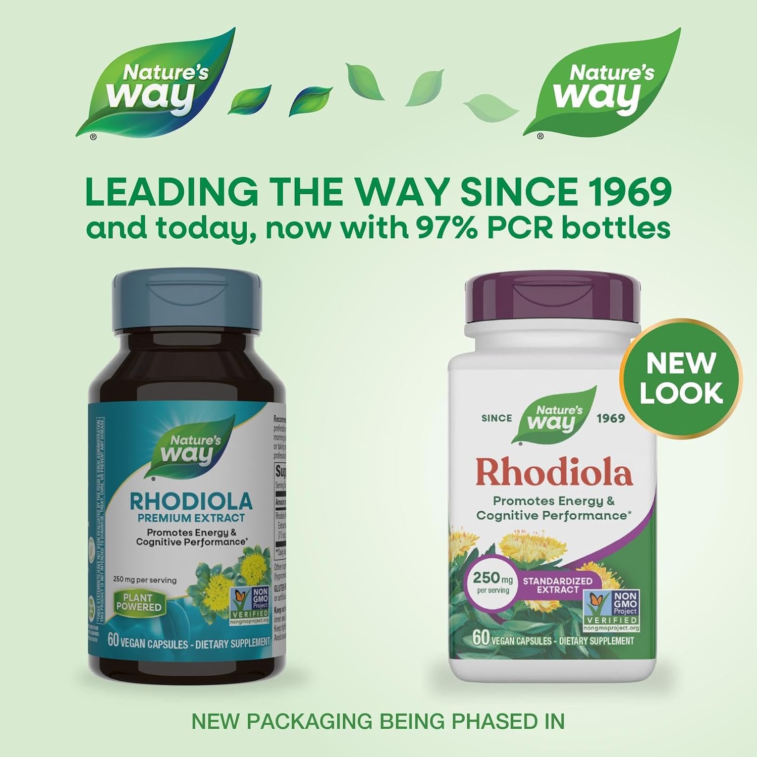 Nature's Way Rhodiola - 250mg per Serving - Rhodiola Capsules for Cognitive Performance & Energy Support* - Adaptogenic Herb* - Non-GMO Project