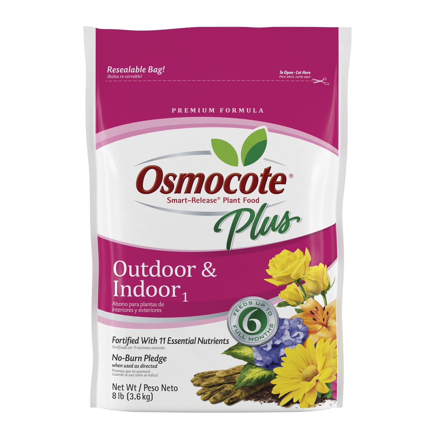 Osmocote Smart-Release Plant Food Flower & Vegetable, 4.5 lb. | For Edible Plants, Seasonal Vegetables, Fruits, Flowers, Herbs and More
