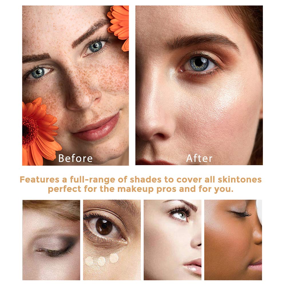 TLM Colour Changing Foundation, 2Pack Flawless Color Changing Foundation Makeup Base Moisturizing Liquid Foundation for Women, Concealer Cover