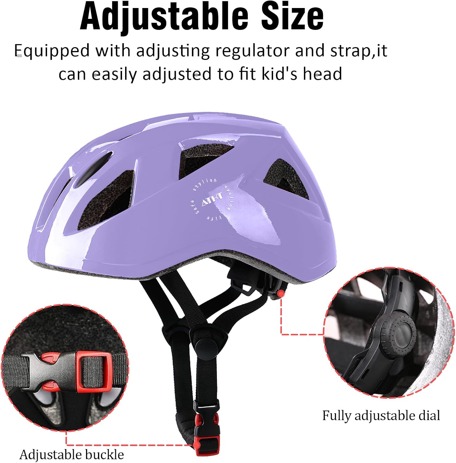 Kids Bike Helmet,2 Sizes for Youth Child Girls & Boys