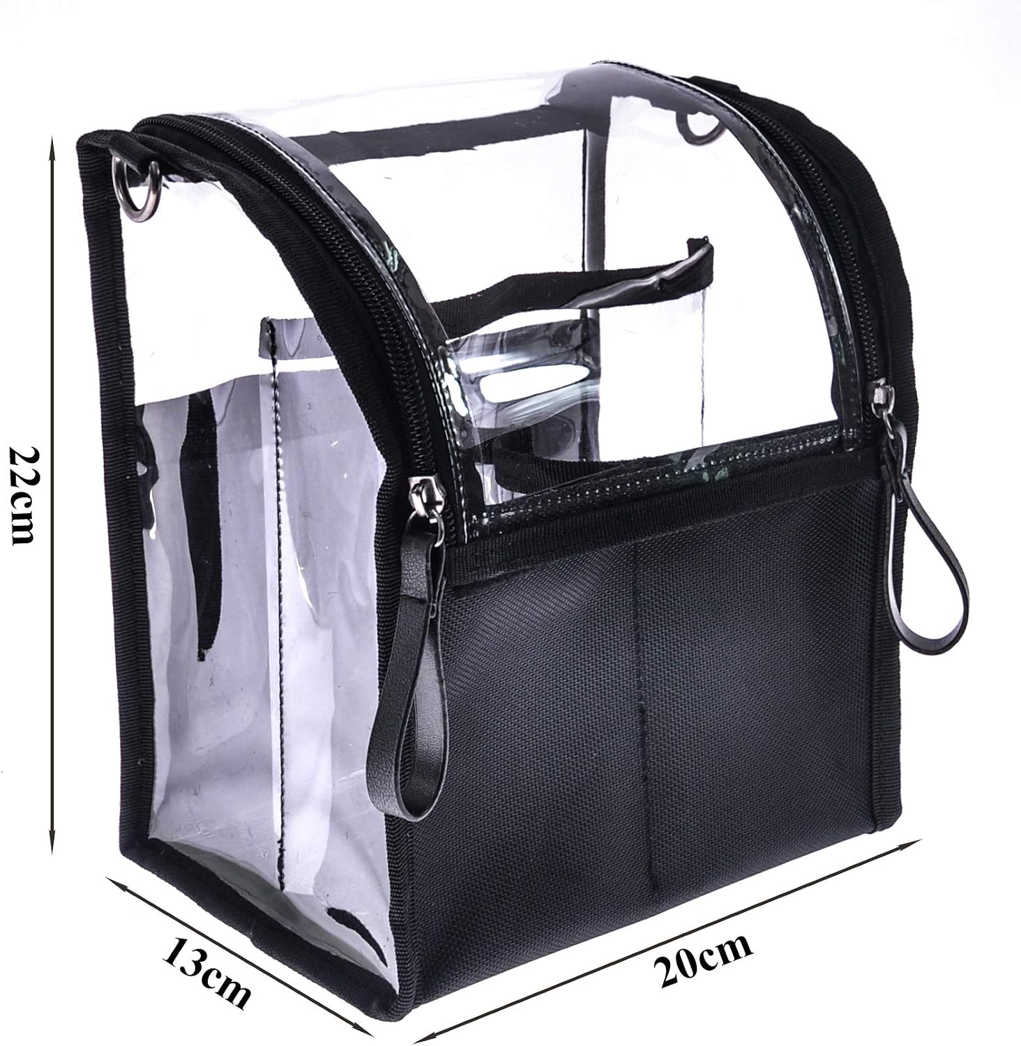 Trave Medium Makeup Brush Buddy Makeup Brush Holder Bag Cosmetic Kits Beauty Accessories Storage Organizer Bag with 4 Dividers & Shoulder Straps